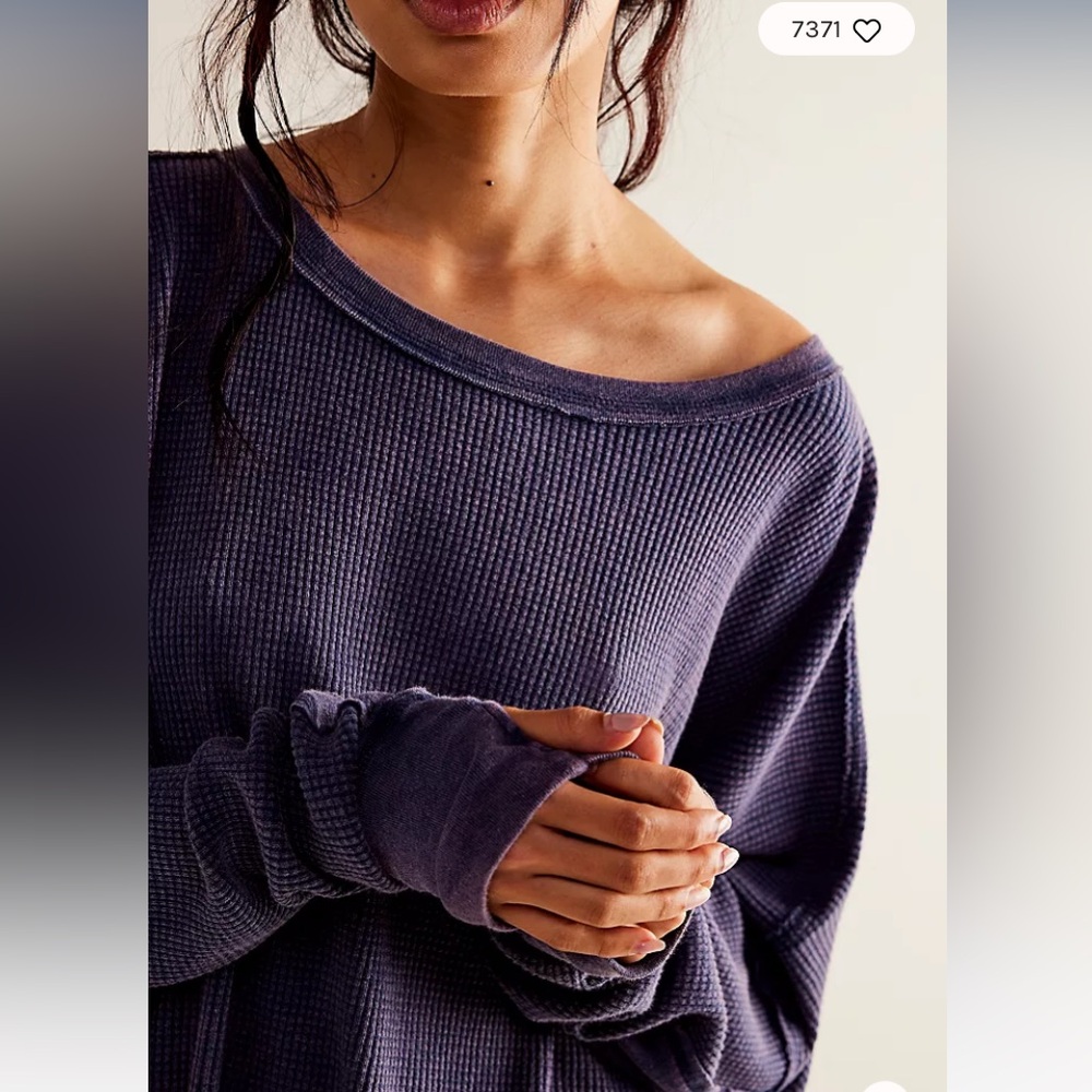 Free People/ We The Free Microphone Drop Thermal size xs - Picture 4 of 7